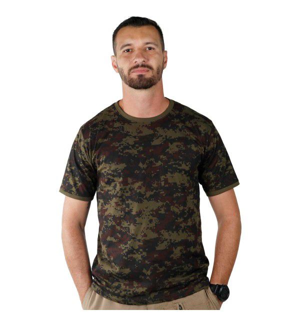Camiseta Soldier Bélica Camuflada Digital Argila