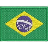 Bordado Termocolante Bandeira do Brasil 