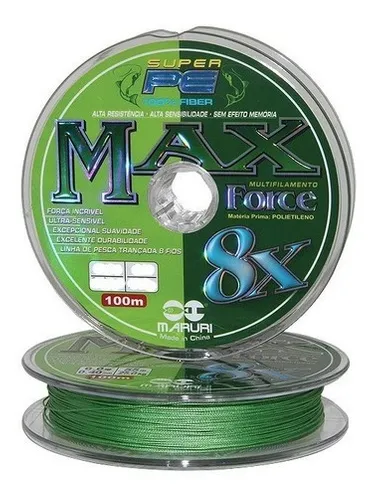 Linha Multifilamento 8X Max force 0,30MM 39LBS 100 Metros