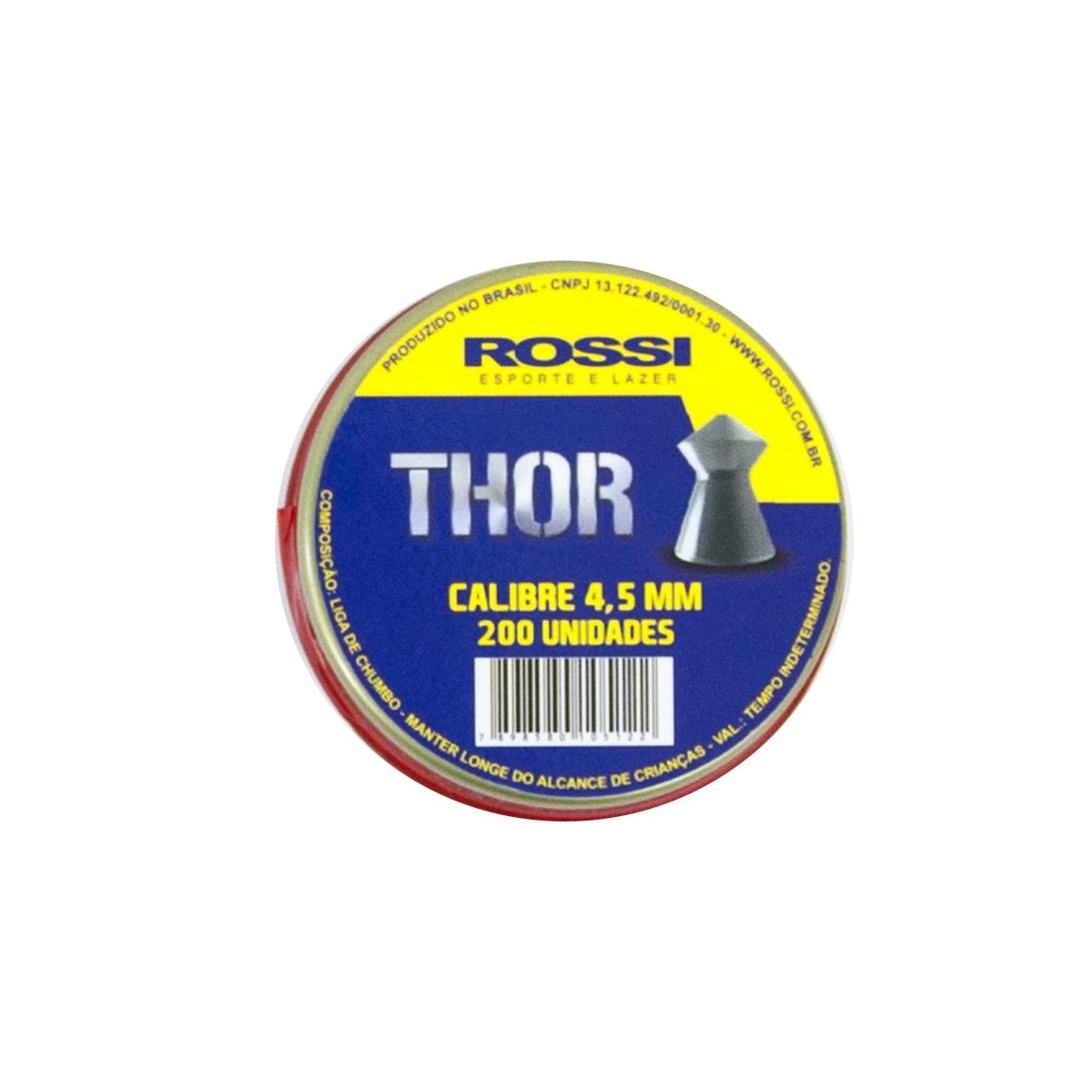 Chumbinho Rossi Thor 4,5mm 200 Unidades