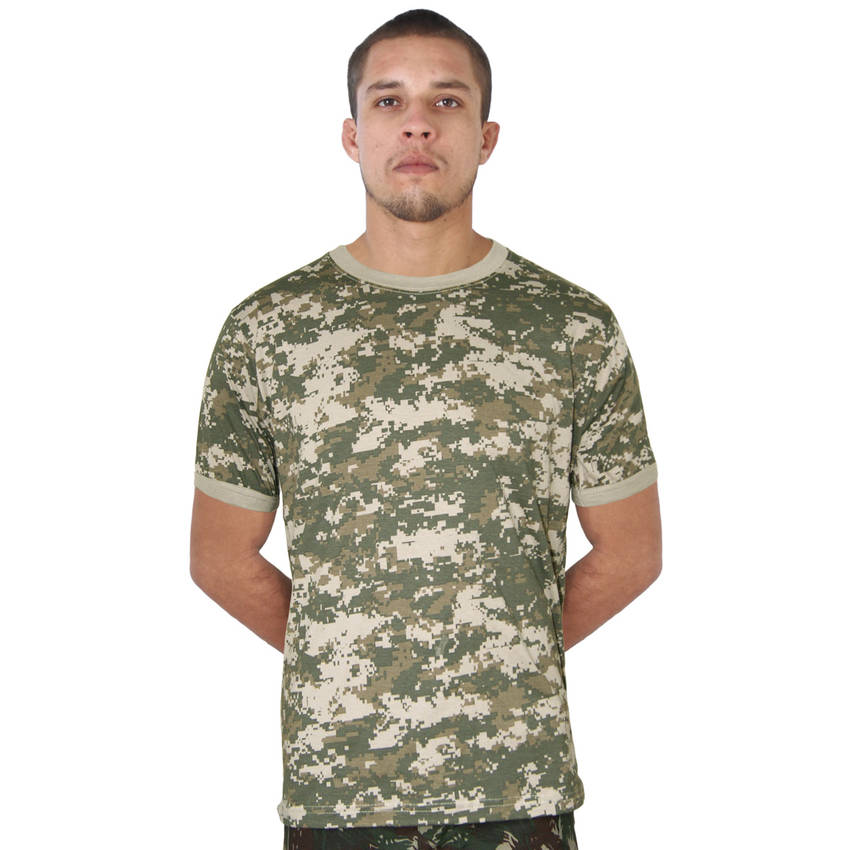 Camiseta Camuflada Digital Army Combat Areia Treme Terra
